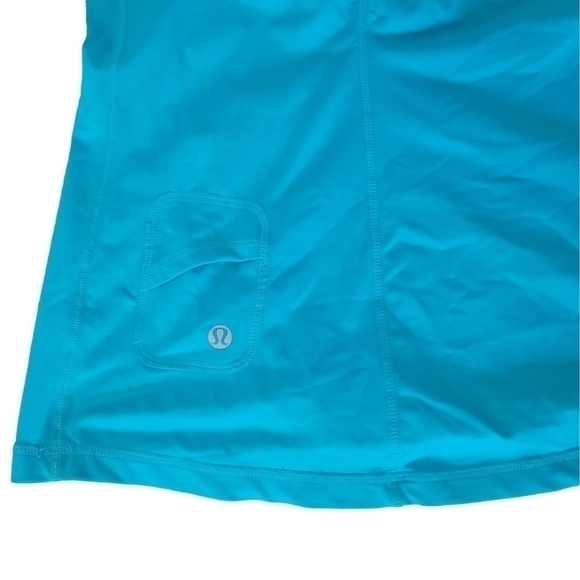 Lululemon rushed tank top US S teal & gray small front pocket US4 - Picture 5 of 9